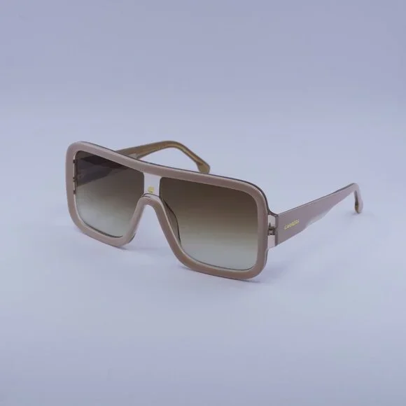 Carrera FLAGLAB 14 010A HA Sunglasses Beige Shield Frame, Brown Lenses